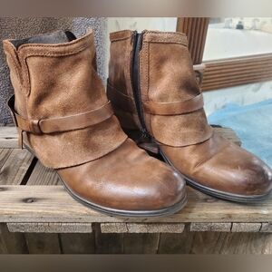 Miz Mooz Chestnut booties 9.5(40) Gently Used